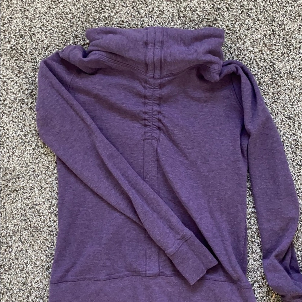 LULU LEMON-cotton funnel neck yoga sweater.